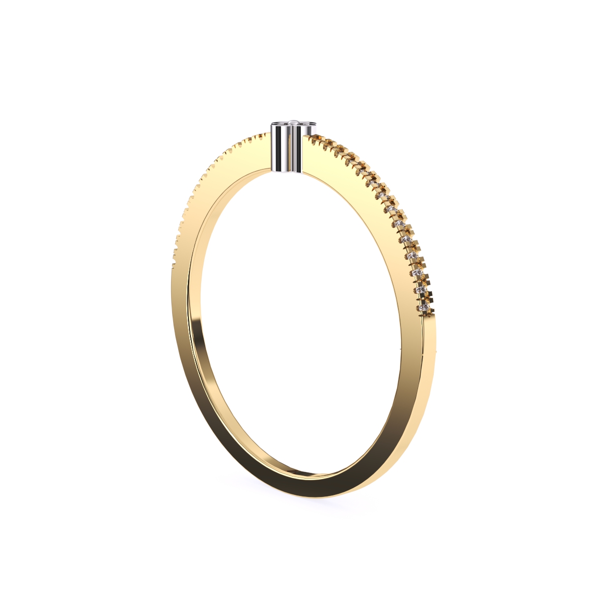 Gorgeous Two Tone Lab Grown Ring